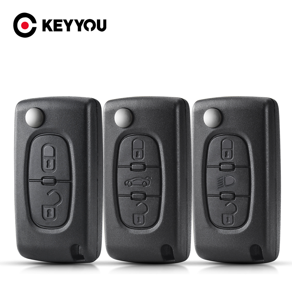 AliExpress KEYYOU Remote Key Case for Peugeot 207 307 308 407 607 807 For Citroen C2 C3 C4 C5 C6 Flip Folding Car Key Shell 2/3/4 Buttons