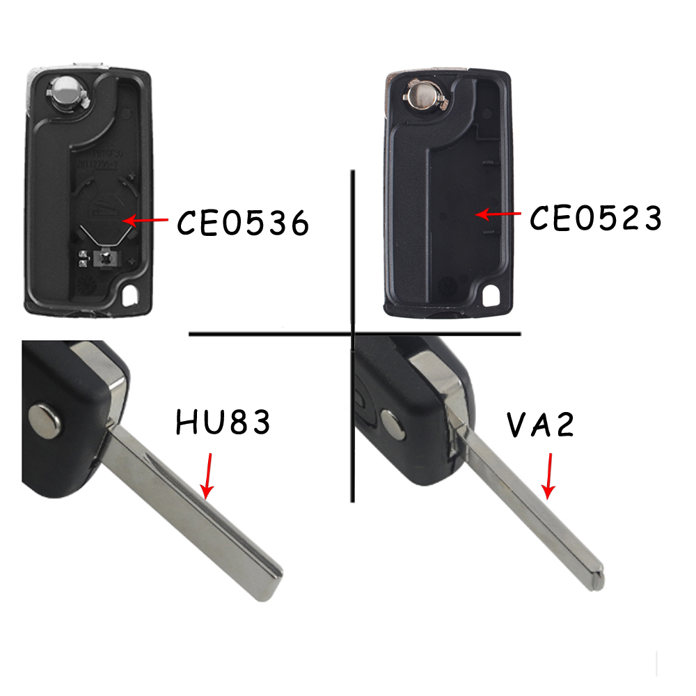 AliExpress KEYYOU Remote Key Case for Peugeot 207 307 308 407 607 807 For Citroen C2 C3 C4 C5 C6 Flip Folding Car Key Shell 2/3/4 Buttons, view 4