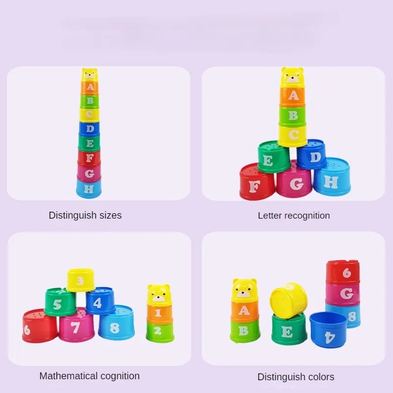 AliExpress Kid Brain Response Battle Fold Cup Hand Speed Competition Fold Cup Baby Stack Game Early Education Puzzle Train Board Games Toy, view 3