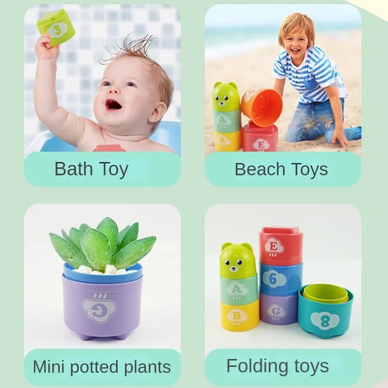 AliExpress Kid Brain Response Battle Fold Cup Hand Speed Competition Fold Cup Baby Stack Game Early Education Puzzle Train Board Games Toy, view 4