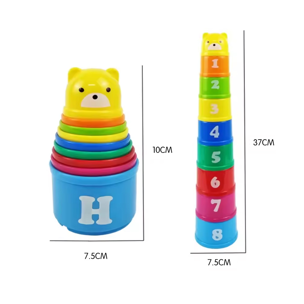 AliExpress Kid Brain Response Battle Fold Cup Hand Speed Competition Fold Cup Baby Stack Game Early Education Puzzle Train Board Games Toy, view 5