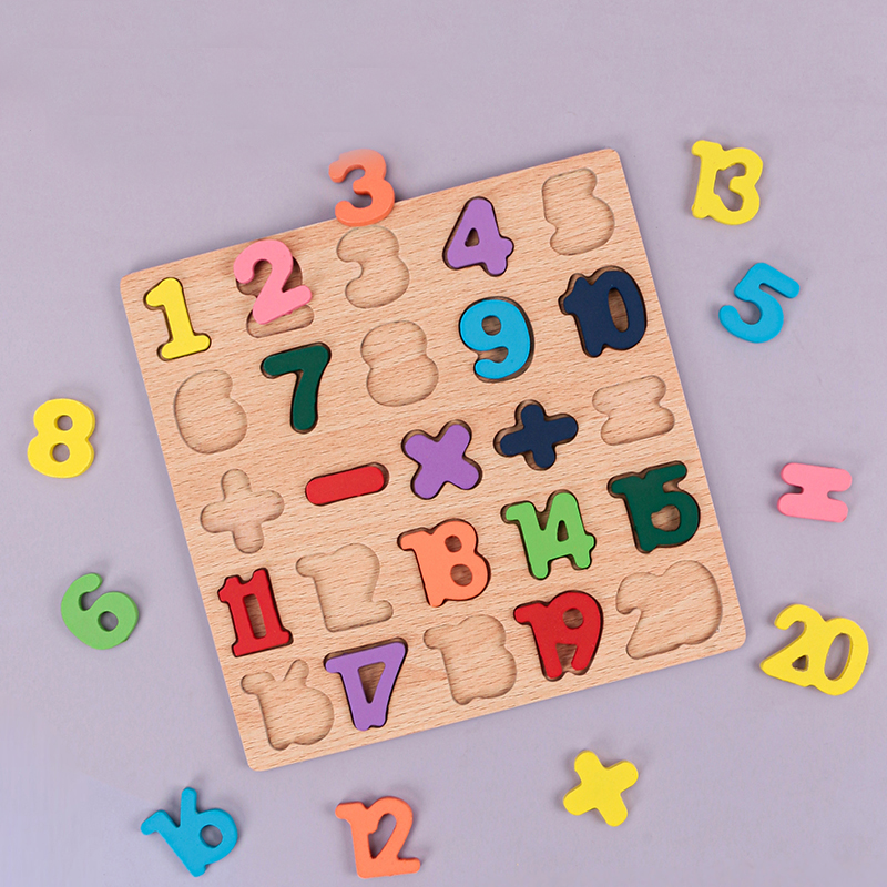 AliExpress Kids Alphabetic Arithmetic Number Geometric Shapes Wooden Puzzle Montessori Preschool Learning Educational Game Toy for Children, view 3