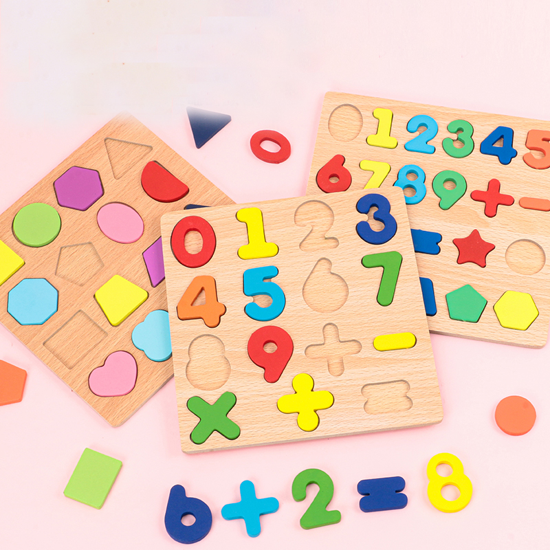 AliExpress Kids Alphabetic Arithmetic Number Geometric Shapes Wooden Puzzle Montessori Preschool Learning Educational Game Toy for Children, view 5
