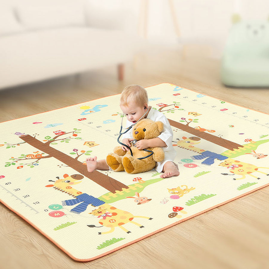 AliExpress Kids Crawling Mats Baby Play Mat EPE Activity Gym Carpet Baby Game Carpet for Children Rug Floor Newborns Eva Foam Toys 120*90cm