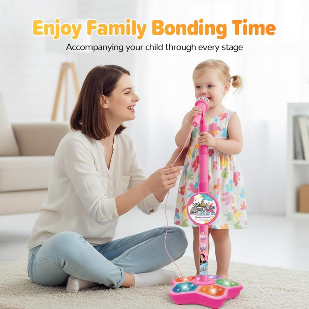AliExpress Kids Microphone Stand Toy Portable Children's Karaoke Electronic Durable Party Karaoke Microphone Stand Kids Karaoke Machine, view 5