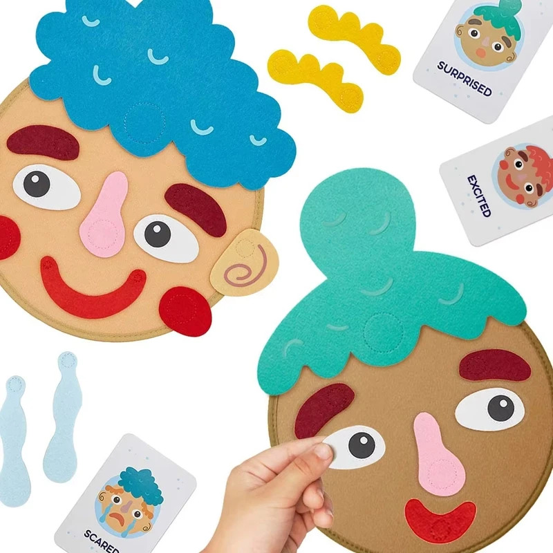 AliExpress Kids Montessori Facial Expression Game Emotional Change Toys With 9pcs Cards Preschool Learning Educational Toys