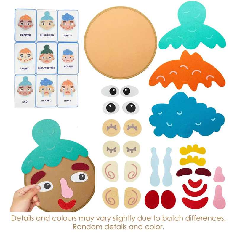 AliExpress Kids Montessori Facial Expression Game Emotional Change Toys With 9pcs Cards Preschool Learning Educational Toys, view 6