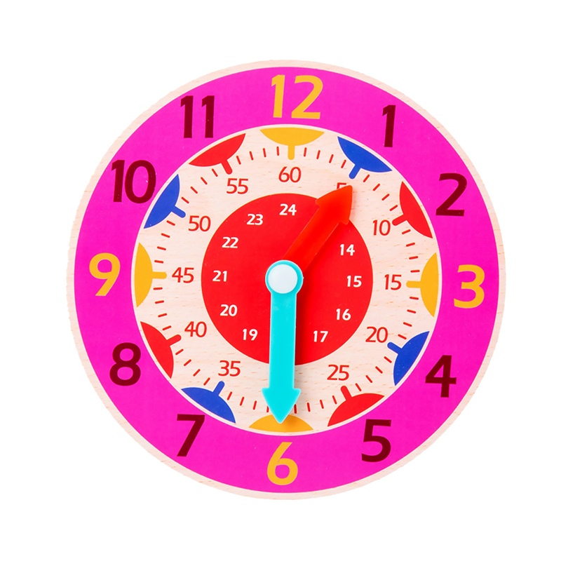 AliExpress Kids Montessori Wooden Clock Toys Time Learning Teaching Aids Educational Toys For Children Primary School Clever Board Toy, view 3