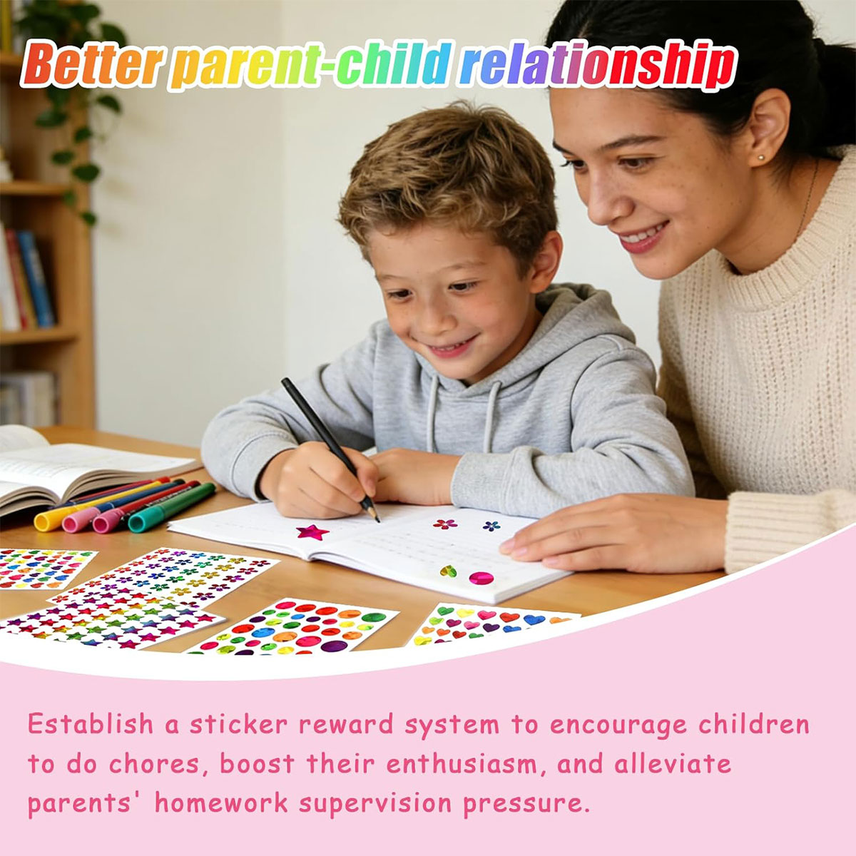 AliExpress Kids Reward Sticker Stars Flowers Hearts Dots Sparkly Holographic Stickers Behavior Chart School Student Supplies DIY Decoration, view 6