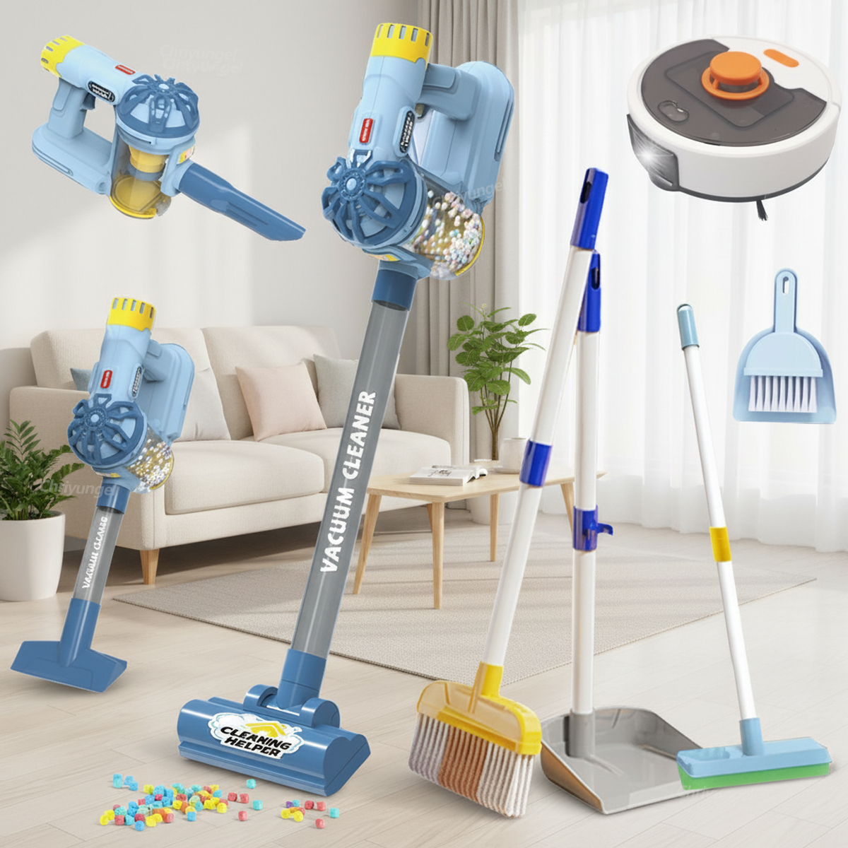 AliExpress Kids Simulation Electric Vacuum Cleaner Toy Set Housekeeping Role Play Educational Toys for Toddlers Perfect Gift for Girls Boys