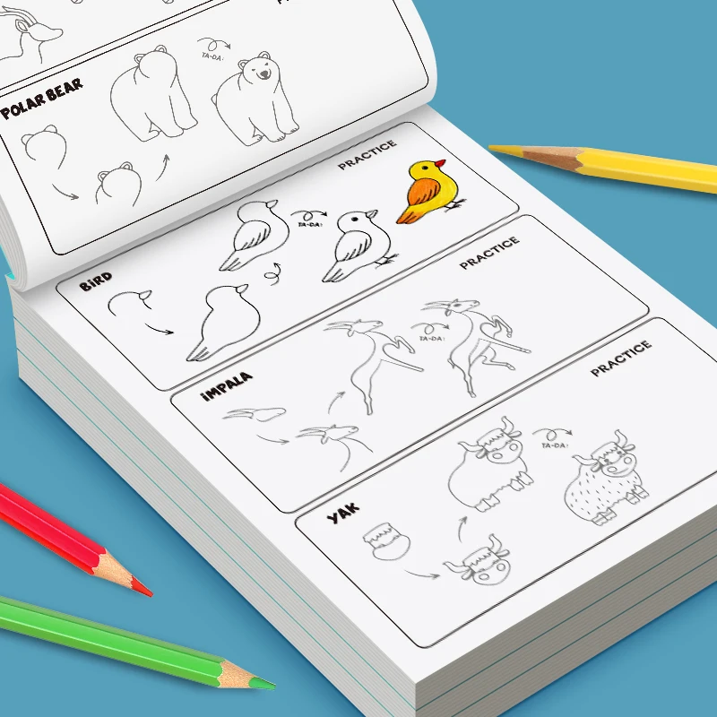 AliExpress Kids Step-by-Step Drawing Book - Learn How to Draw Everything Easy Tutorial for Children, Creative Gift, view 3