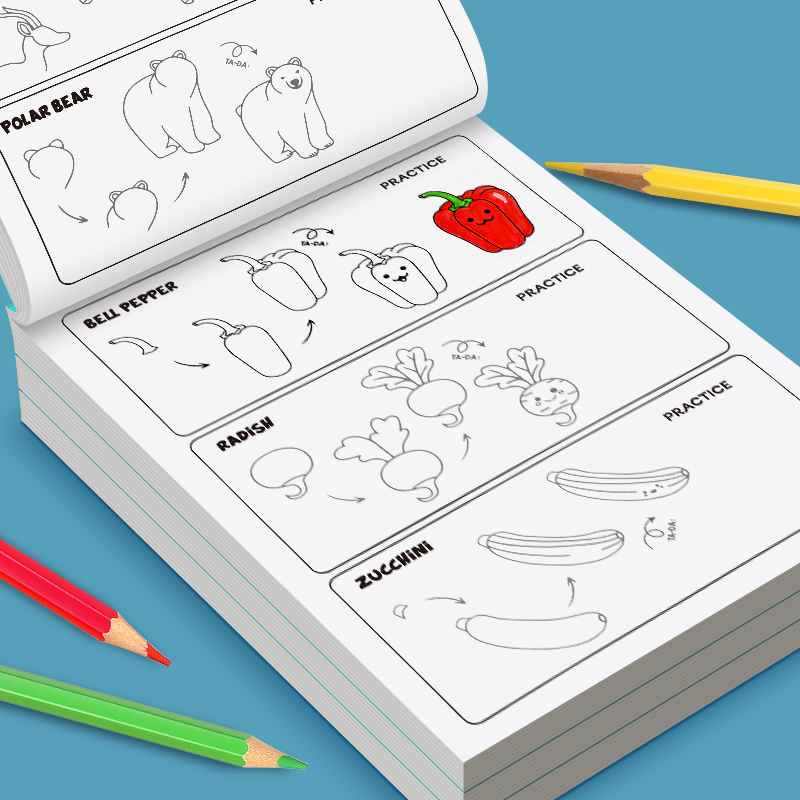 AliExpress Kids Step-by-Step Drawing Book - Learn How to Draw Everything Easy Tutorial for Children, Creative Gift, view 4