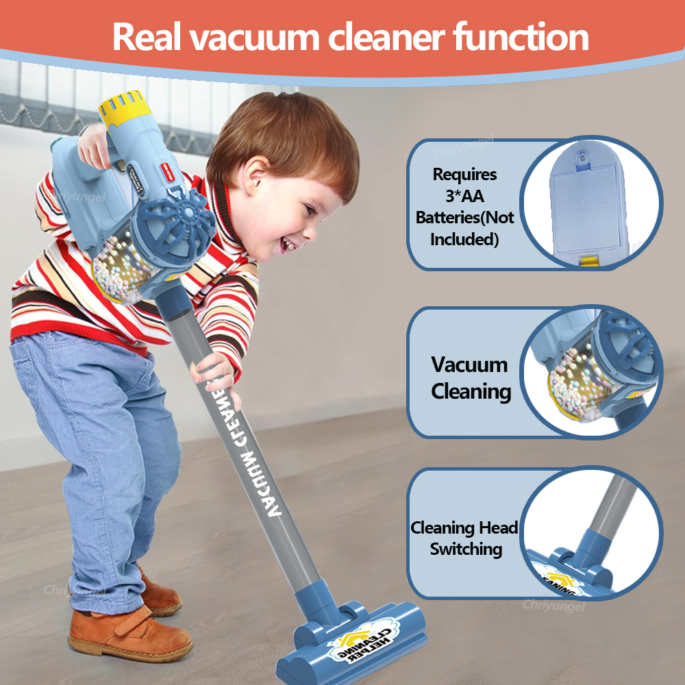 AliExpress Kids Vacuum Cleaner Toy Electric Realistic Pretend Play Housekeeping Cleaning Set for Toddlers Educational Gift for Boys Girls, view 4
