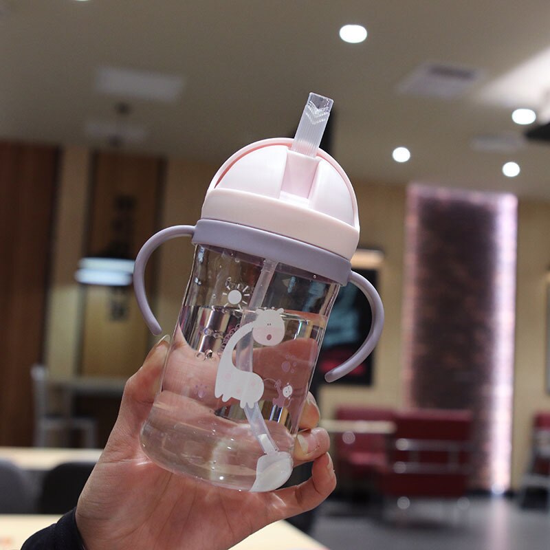 AliExpress Kids Water Bottle 350ml Leak Proof Sippy Cup with Gravity Ball Straw Wide Mouth for Toddler Baby Cup Auto-Sealing Straw Cup, view 3