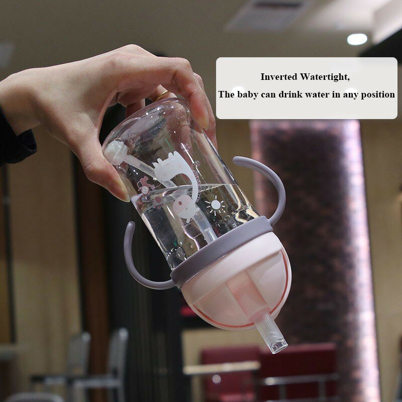 AliExpress Kids Water Bottle 350ml Leak Proof Sippy Cup with Gravity Ball Straw Wide Mouth for Toddler Baby Cup Auto-Sealing Straw Cup, view 4