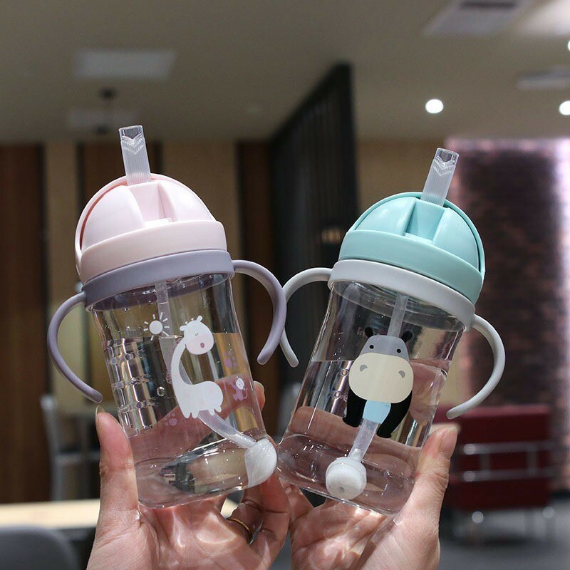 AliExpress Kids Water Bottle 350ml Leak Proof Sippy Cup with Gravity Ball Straw Wide Mouth for Toddler Baby Cup Auto-Sealing Straw Cup, view 5
