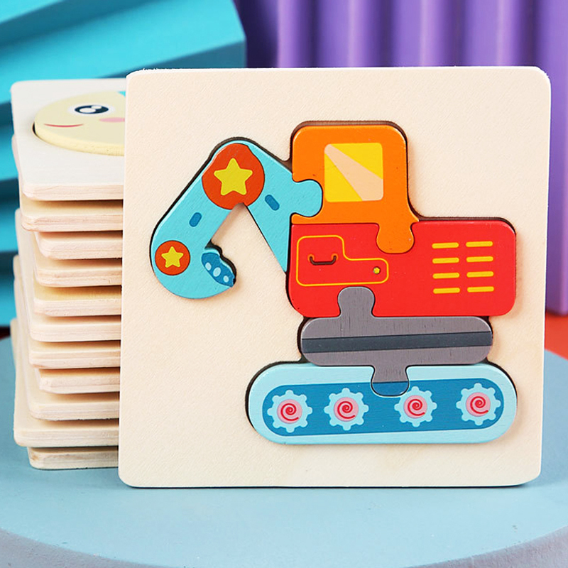 AliExpress Kids Wooden Toys 3D Wood Puzzle Cartoon Animals Cognitive Jigsaw Puzzle Early Learning Educational Toys For Children Gift