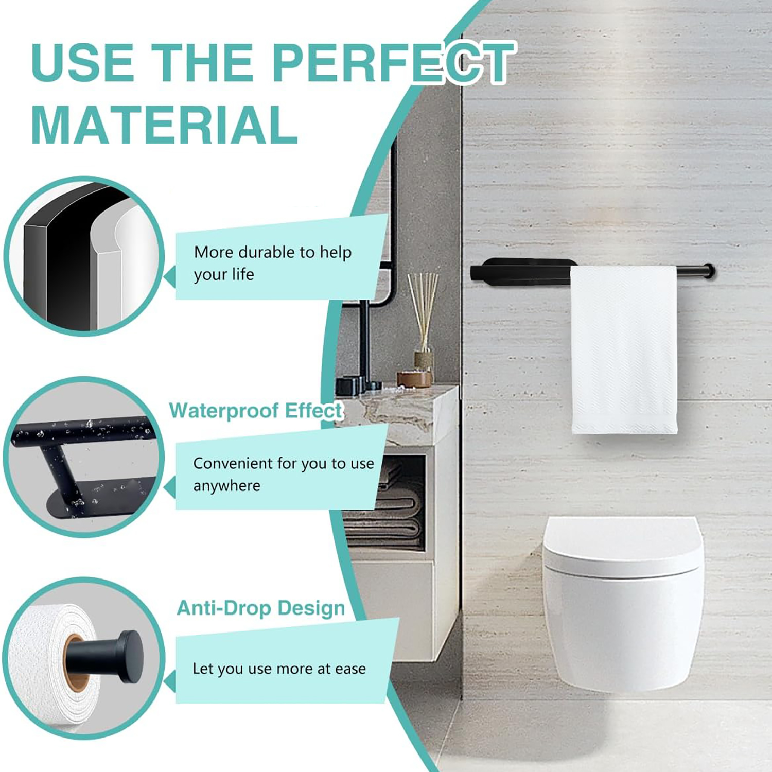 AliExpress Adhesive Kitchen Paper Towel Holder for Cabinets, view 5
