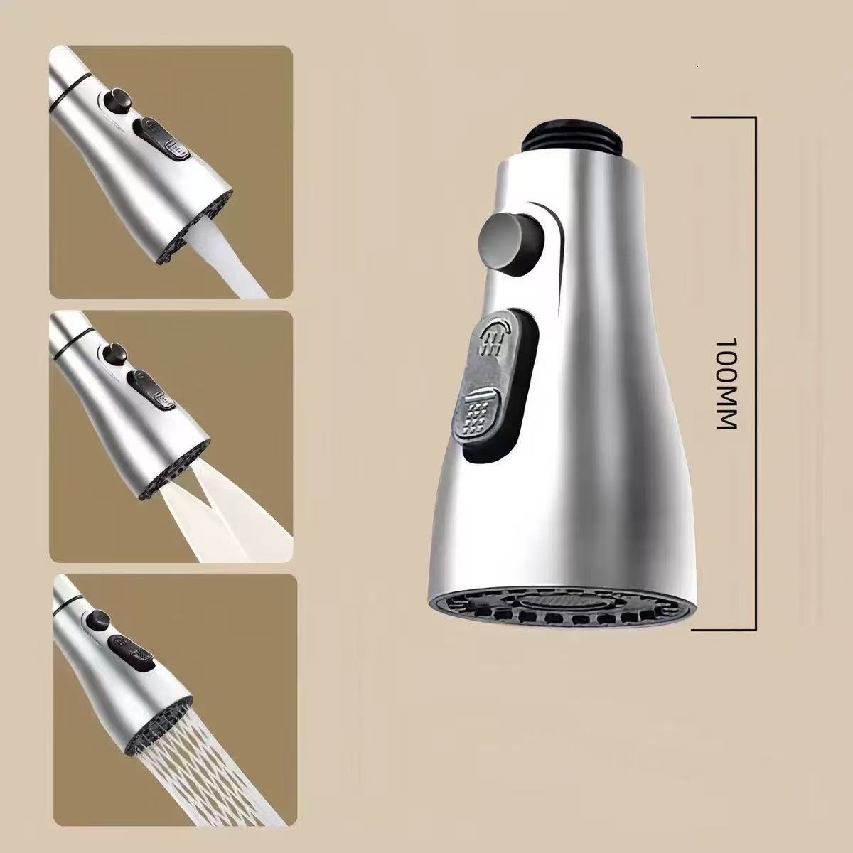 AliExpress 3-Mode Pull-Out Kitchen Faucet Sprayer Nozzle