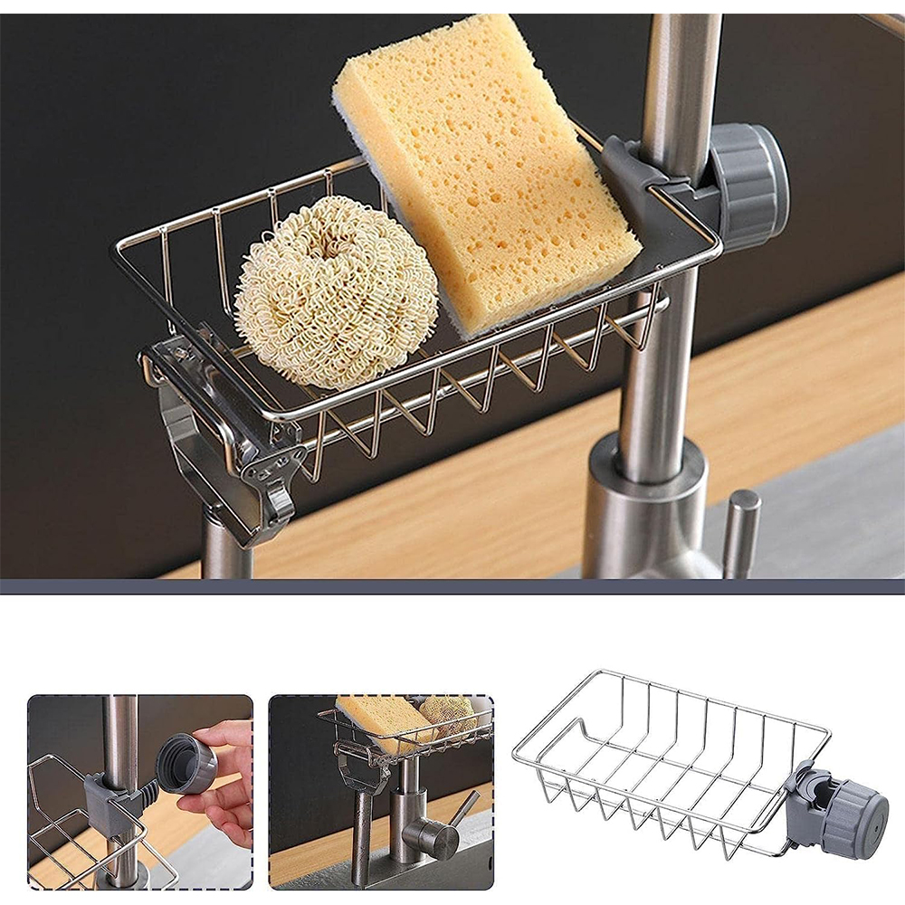 AliExpress Kitchen Sink Drain Rack with Flexible Faucet Holder, view 3