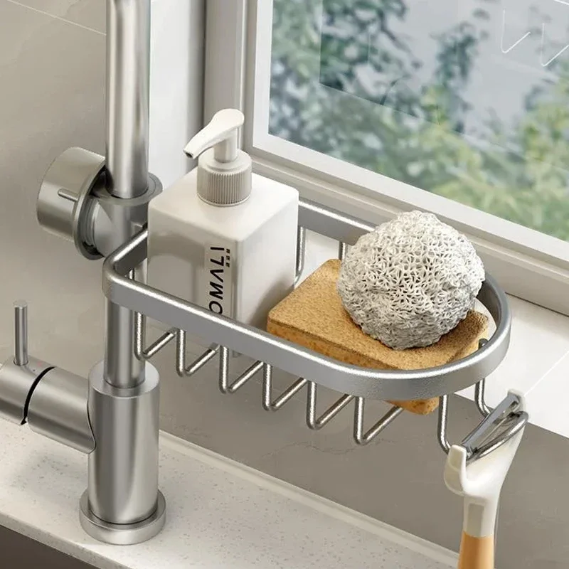 AliExpress Aluminum Kitchen Sink Drain Rack Organizer