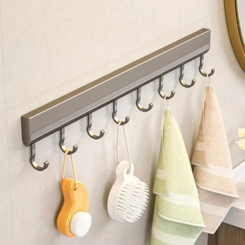 AliExpress Wall-Mounted Aluminum Alloy Kitchen Hook Rack, view 3