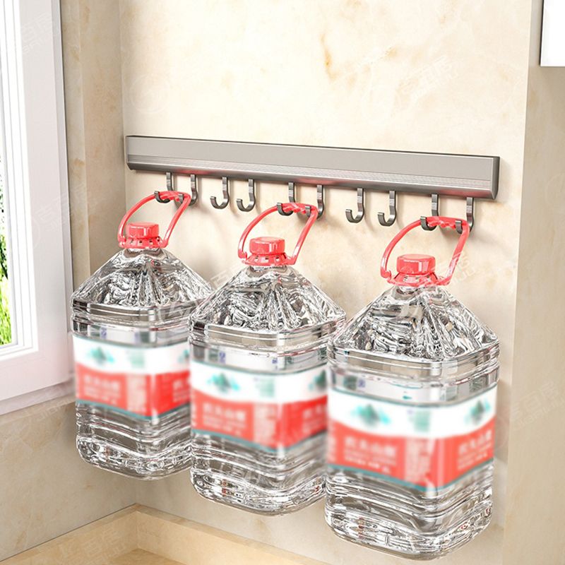 AliExpress Wall-Mounted Aluminum Alloy Kitchen Hook Rack, view 4