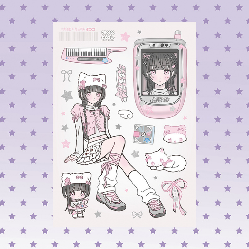 AliExpress Korea MXX Cute Sexy Cartoon Girl Character Stickers Hand Account Diary Notebook Planner Scrapbook DIY Decorative Stickers, view 5