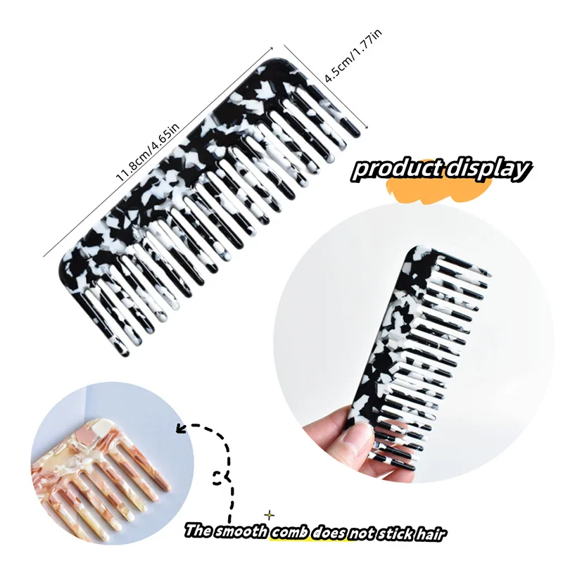 AliExpress Wide-Tooth Acetate Anti-Static Hair Comb, view 2