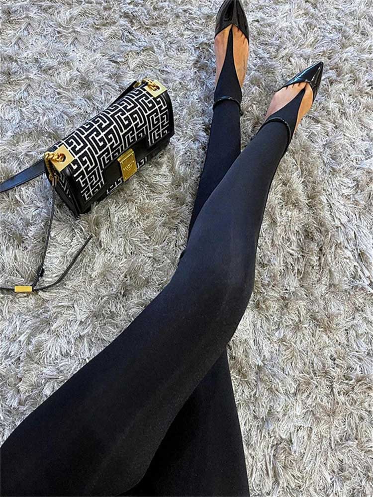 AliExpress Korean Fashion Winter Black High Waisted Skinny Y2K Women Pants Sexy Glitter Casual Club 2022 Leggings Pants Long