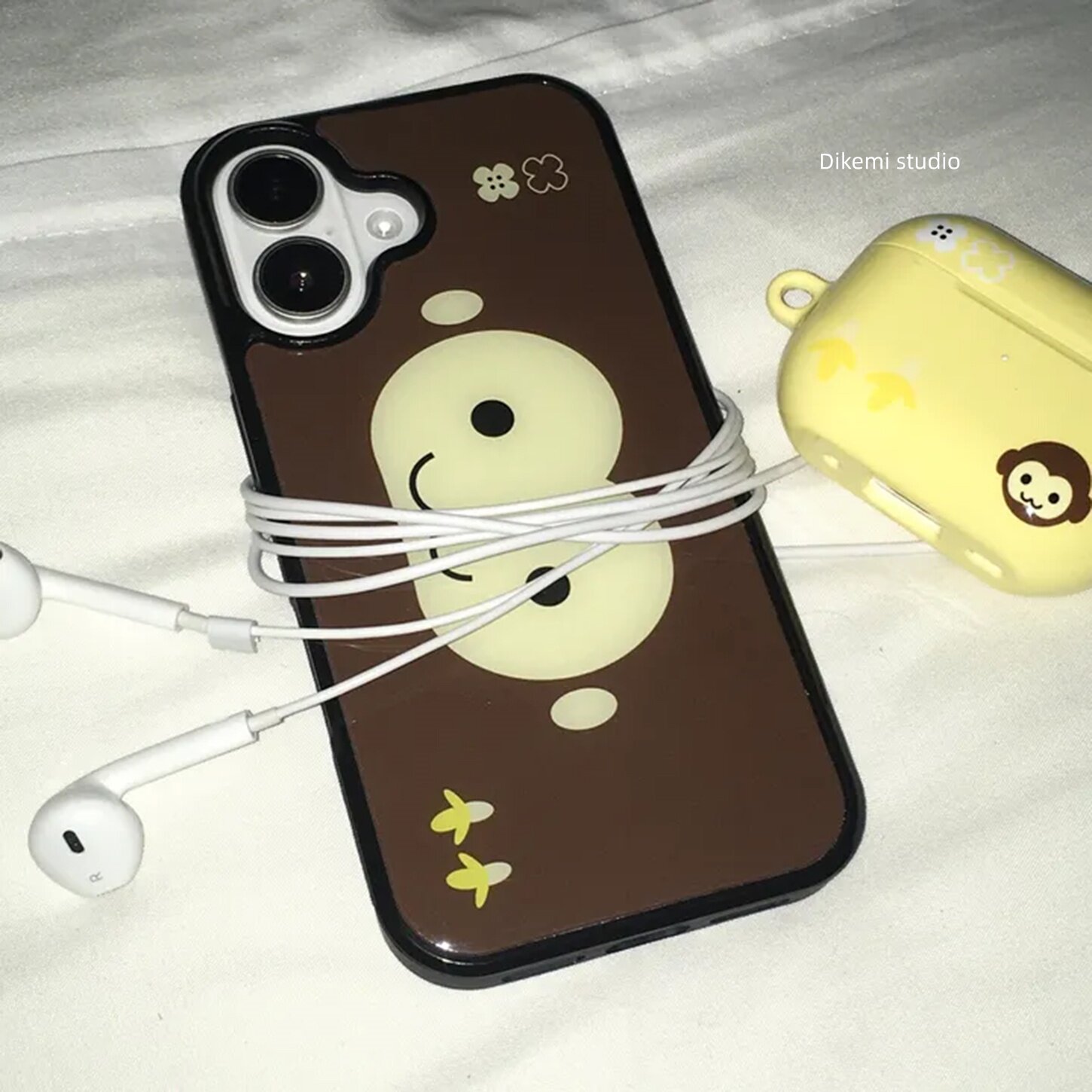 AliExpress Brown and Yellow Monkey Face Silicone Phone Case, view 2