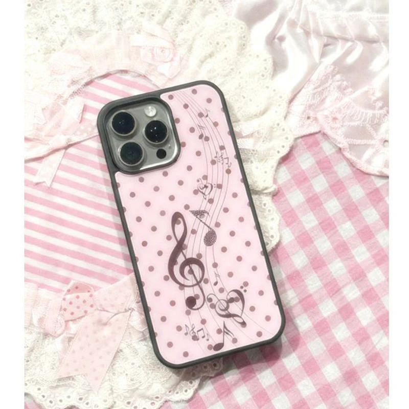 AliExpress Pink and Brown Polka Dot Heart Phone Case, view 2