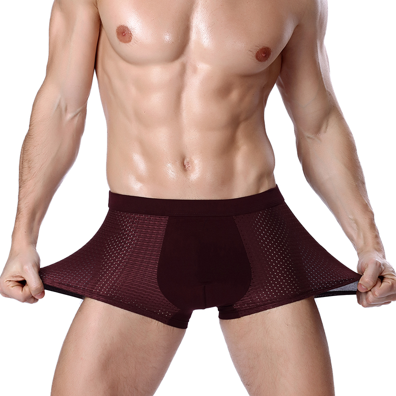 AliExpress L-8XL Plus Banboo Fiber Men Underwear Male boxer Solid Panties Shorts Men's Underpants Breathable Intimate Man boxers 4pcs, view 2