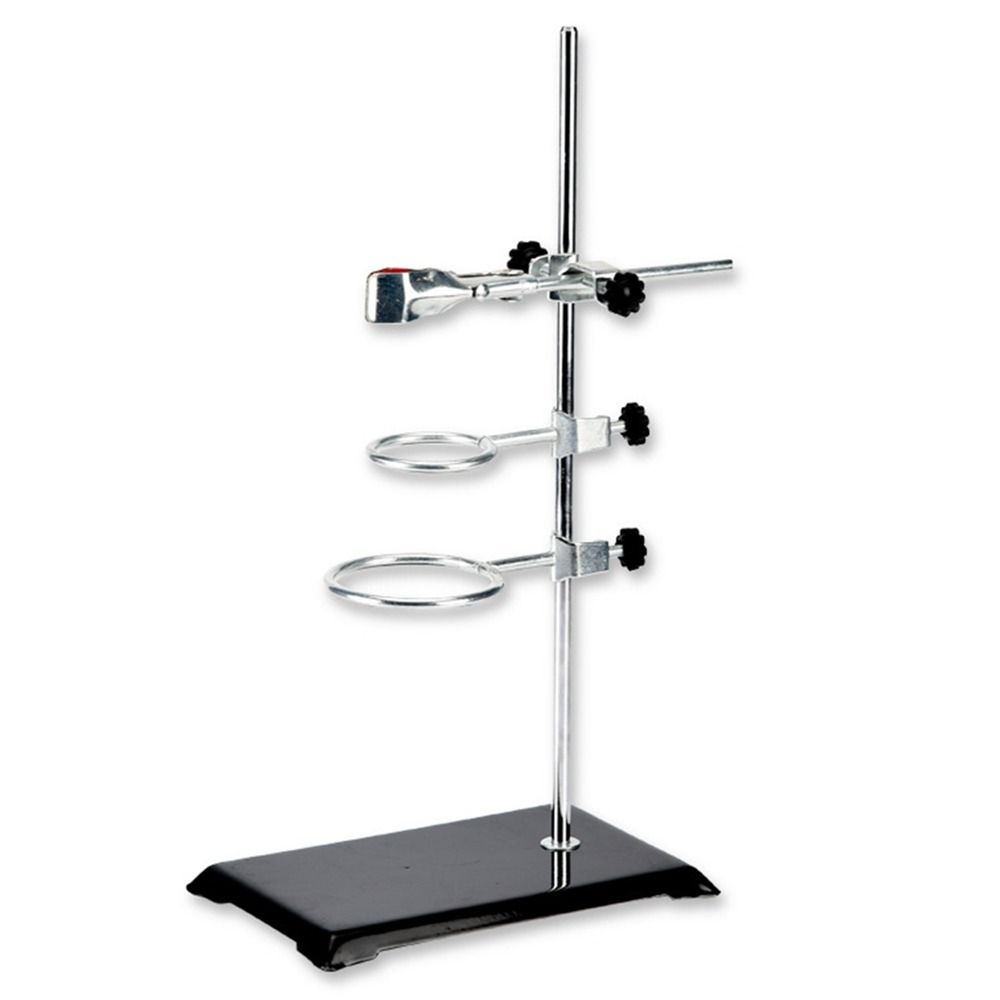 AliExpress Laboratory Stands Support Set, Steel Lab Stand Set with Cast Iron Base, Rod 16" L with Burette Clamp and Flask Ring Clamps