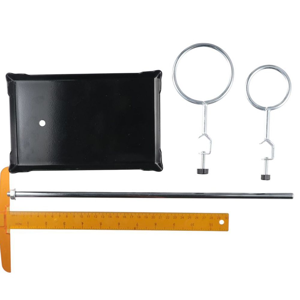 AliExpress Laboratory Stands Support Set, Steel Lab Stand Set with Cast Iron Base, Rod 16" L with Burette Clamp and Flask Ring Clamps, view 3