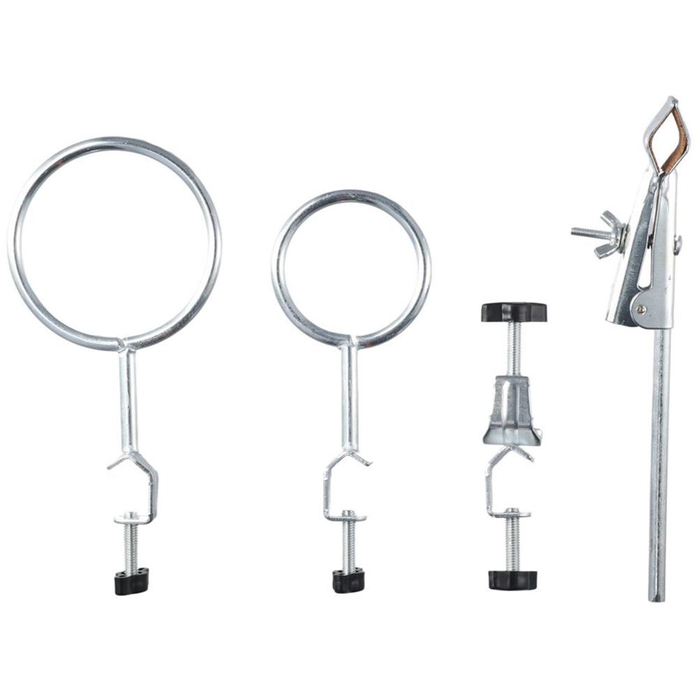 AliExpress Laboratory Stands Support Set, Steel Lab Stand Set with Cast Iron Base, Rod 16" L with Burette Clamp and Flask Ring Clamps, view 4