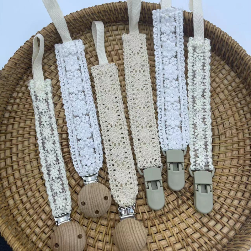 AliExpress Lace Baby Pacifier Clip Chain Trendy Cloth & Plastic Pacifier Holder Teether Toy Clip for Preventing Nipple Loss