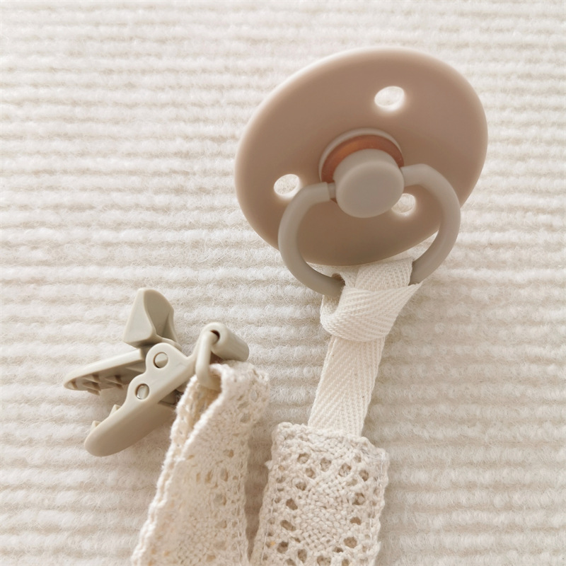 AliExpress Lace Baby Pacifier Clip Chain Trendy Cloth & Plastic Pacifier Holder Teether Toy Clip for Preventing Nipple Loss, view 6