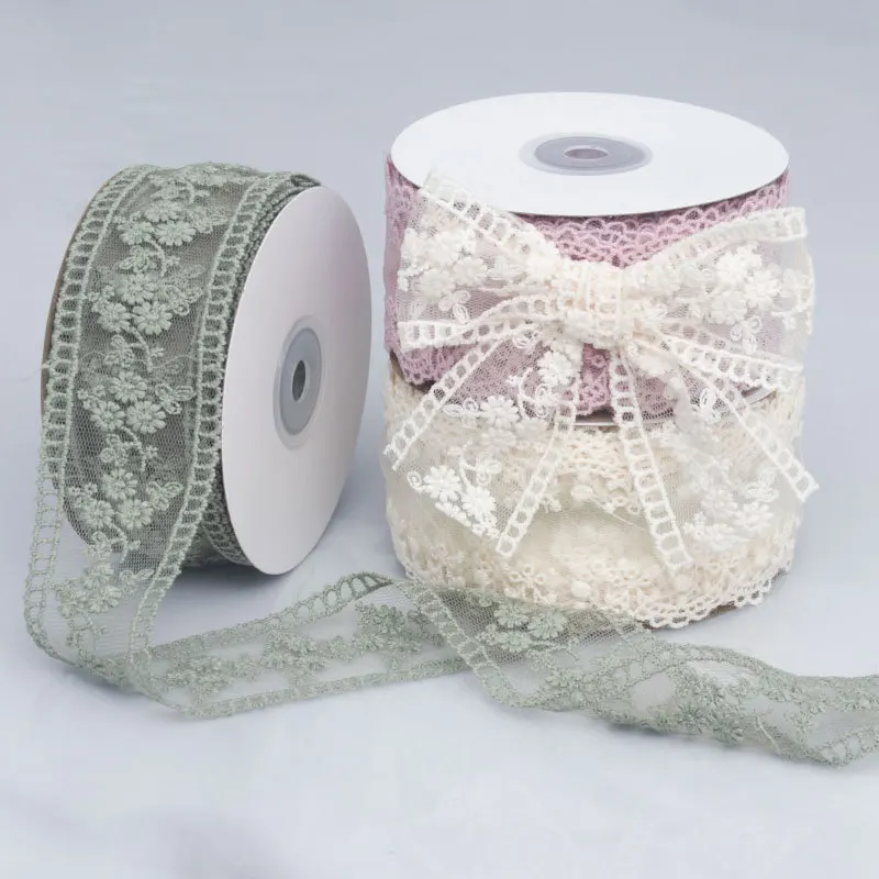 AliExpress Lace Jacquard Embroidery Hollow Lace Ribbon DIY Bow Hair Accessories Flower Packaging Straw Hat Clothes Edge Ribbon