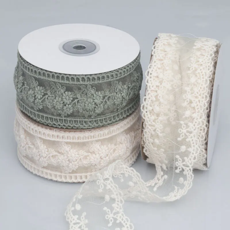AliExpress Lace Jacquard Embroidery Hollow Lace Ribbon DIY Bow Hair Accessories Flower Packaging Straw Hat Clothes Edge Ribbon, view 2