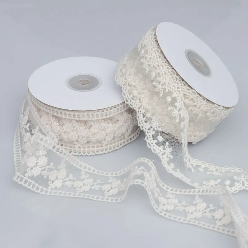 AliExpress Lace Jacquard Embroidery Hollow Lace Ribbon DIY Bow Hair Accessories Flower Packaging Straw Hat Clothes Edge Ribbon, view 4