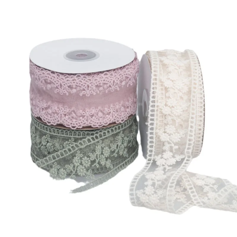 AliExpress Lace Jacquard Embroidery Hollow Lace Ribbon DIY Bow Hair Accessories Flower Packaging Straw Hat Clothes Edge Ribbon, view 5