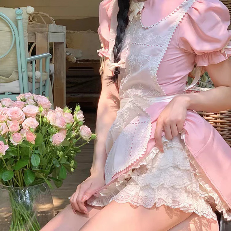 AliExpress Lace Safety Pants Women Elastic Waist Home Sleep Shorts Floral Loose Bottom Summer Anti-glare Shorts Underwear Accessories, view 3