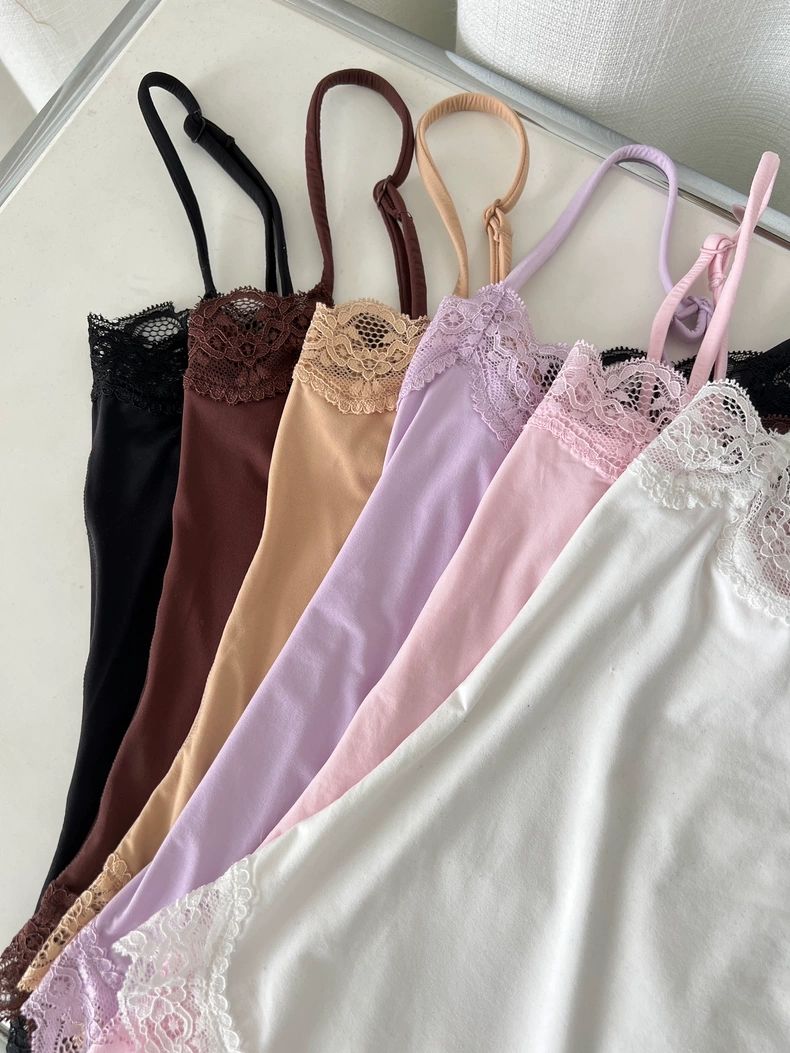 AliExpress Lace Trim Slim Playsuits Woman High Elasticity Adjustable Strap Skinny Bodysuit Solid Fashion Streetwear Smooth One-piece Tops, view 4