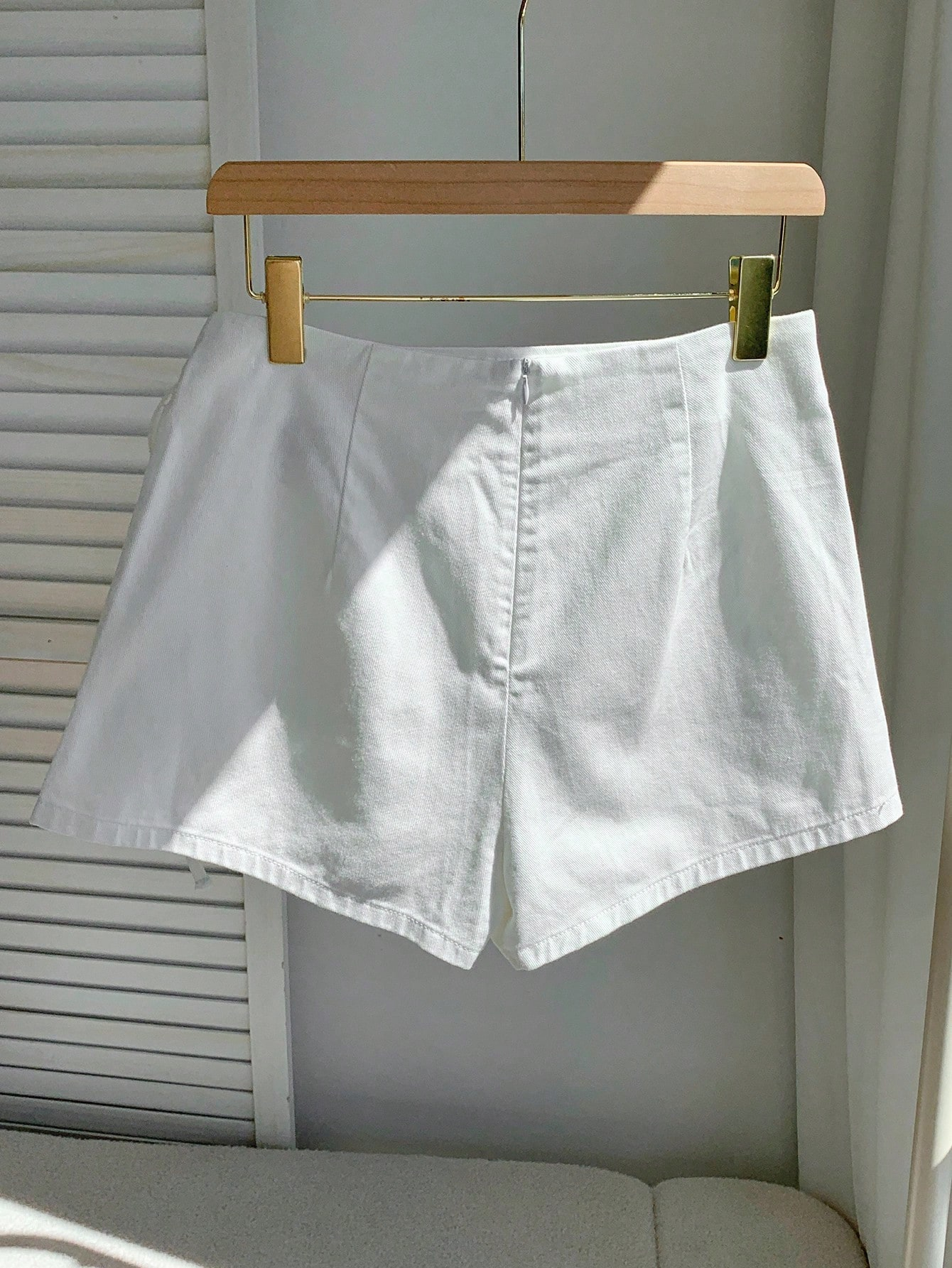 AliExpress Ladies New Spring Summer Linen Solid Color Casual Sports Elastic Waist Drawstring Belted Skort for Spring Summer, view 5