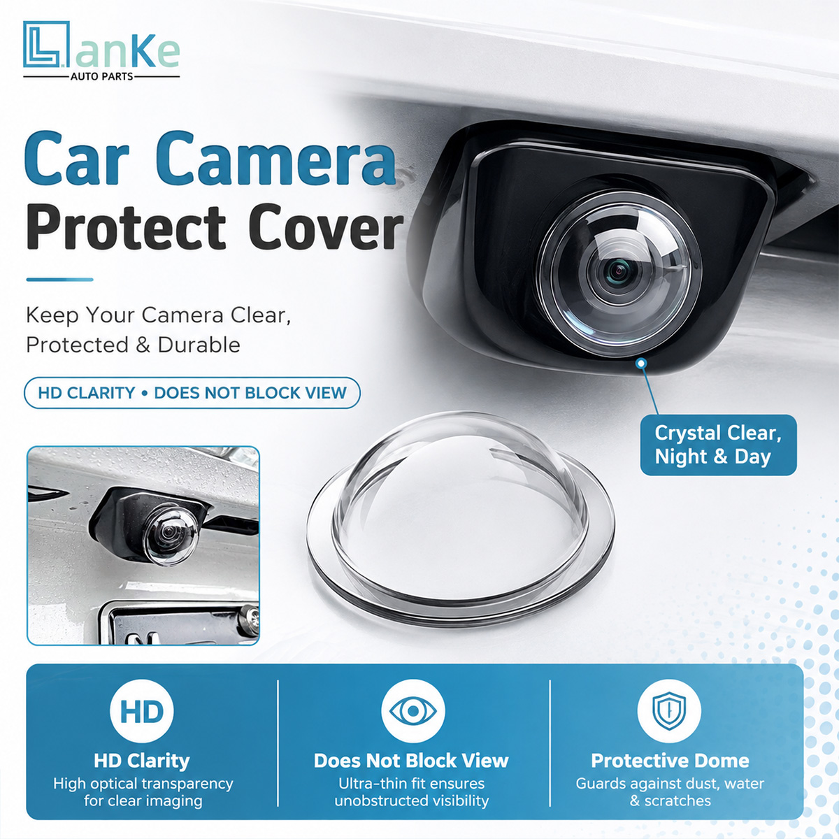 AliExpress Lanke Universal Car Camera Lens Protector HD Clear Lens Cover Anti-Scratch Waterproof Back Up Guard for Car Rear View Camera