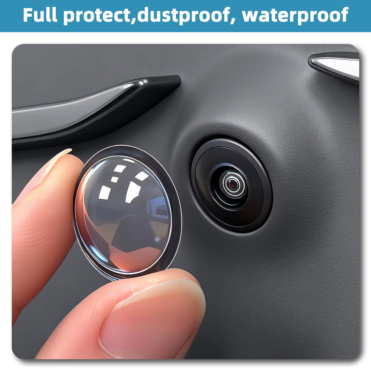 AliExpress Lanke Universal Car Camera Lens Protector HD Clear Lens Cover Anti-Scratch Waterproof Back Up Guard for Car Rear View Camera, view 3