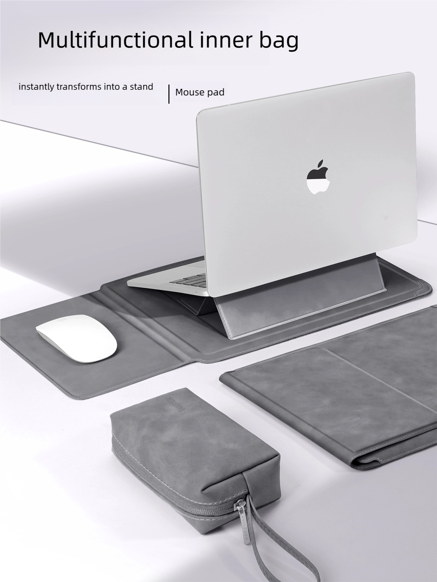 AliExpress Laptop Sleeve Case 13 14 15 15.6 16Inch For Huawei HP DELL Bag For Macbook Air Pro 13 13.6 M4 Notebook Case with Stand Men Women, view 2