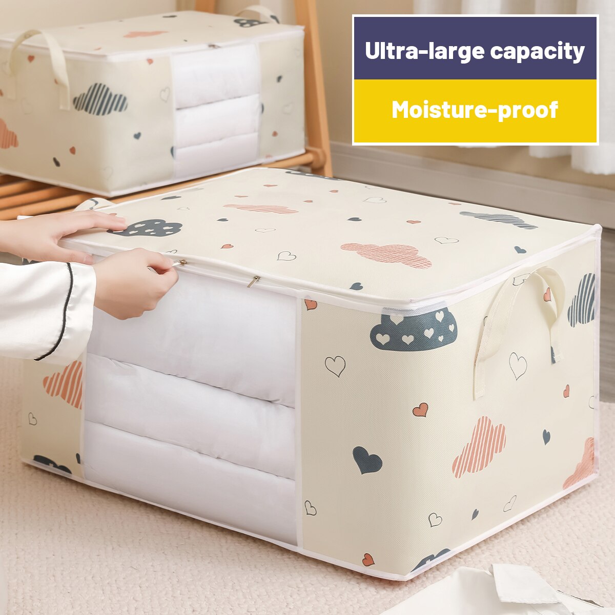 AliExpress Large Foldable Blanket and Clothes Storage Bag, view 3