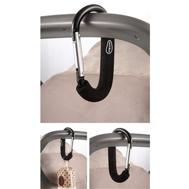 AliExpress Large Carabiner Stroller Hooks Organizer Aluminum D Ring Spring Snap Keychain Clip Carry Handle for Hanging Purses Shopping Bags, view 5